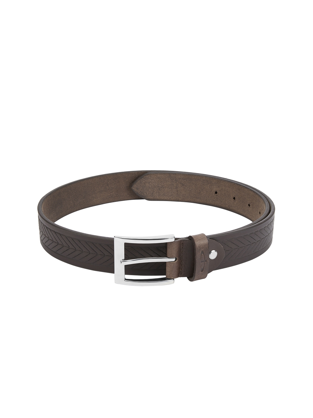 Buy ColorPlus Men Brown Textured Leather Belt - Belts for Men 11046016 ...