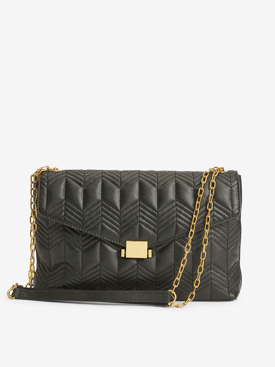 Buy Next Black Textured Sling Bag Handbags for Women 11039160 Myntra