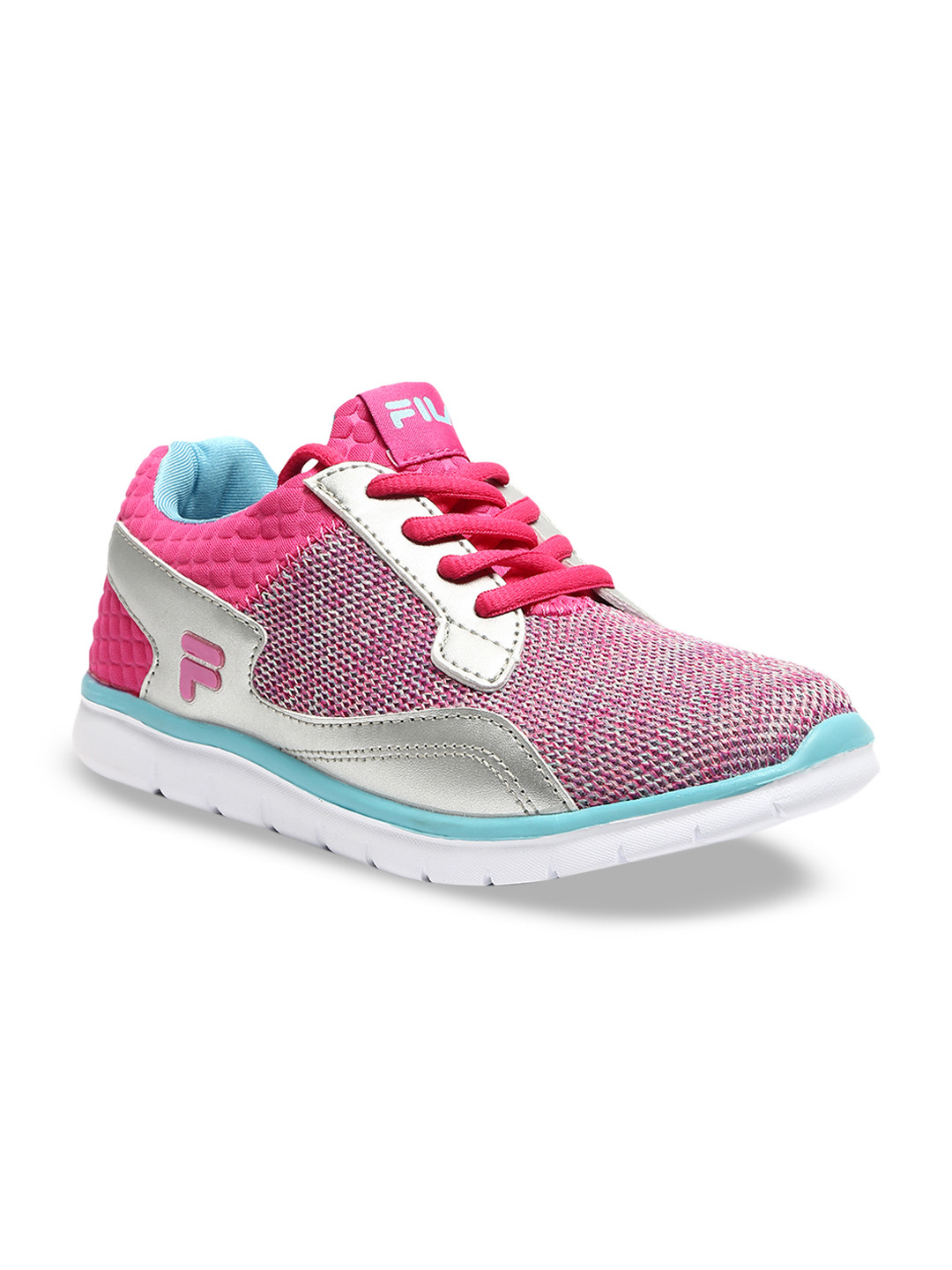 Buy FILA Kids Pink &amp; Grey Woven Design RECBER Sneakers