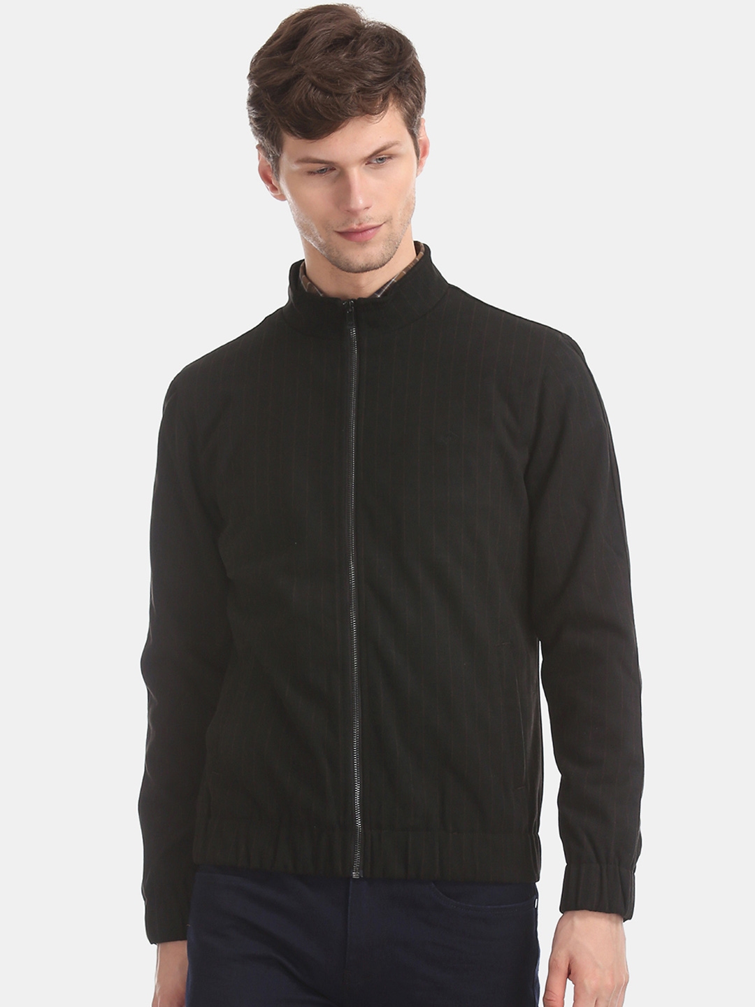 Buy Arrow Sport Men Black Solid Tailored Jacket Jacket - Jackets for ...