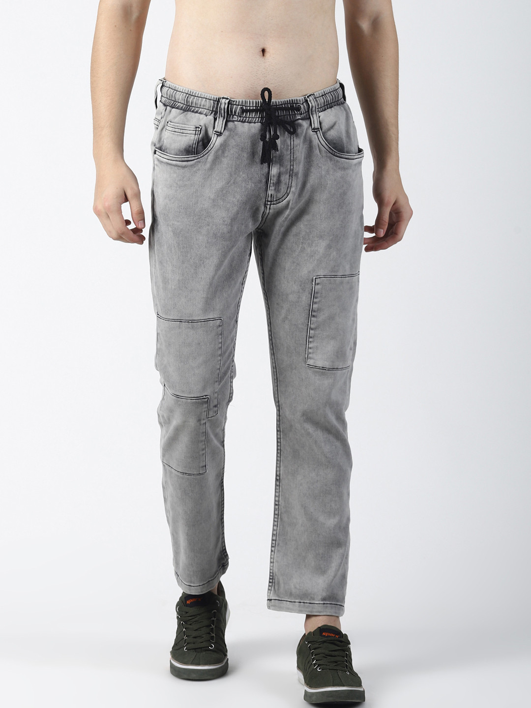 Buy SHELTR Men Grey Regular Fit Mid Rise Clean Look Jeans Jeans for