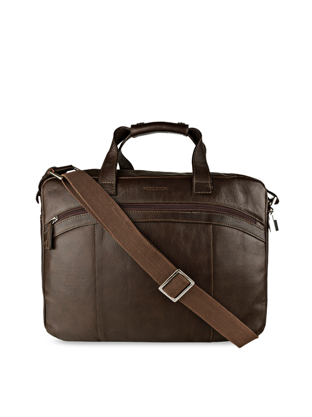 Buy Hidesign Men Brown Solid Leather Messenger Bag Messenger Bag for