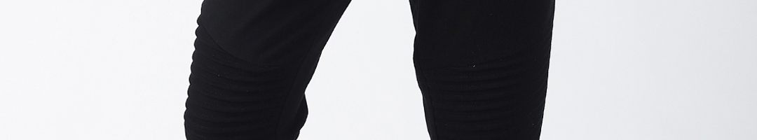 Buy SHELTR Men Black Regular Fit Solid Joggers - Trousers for Men ...