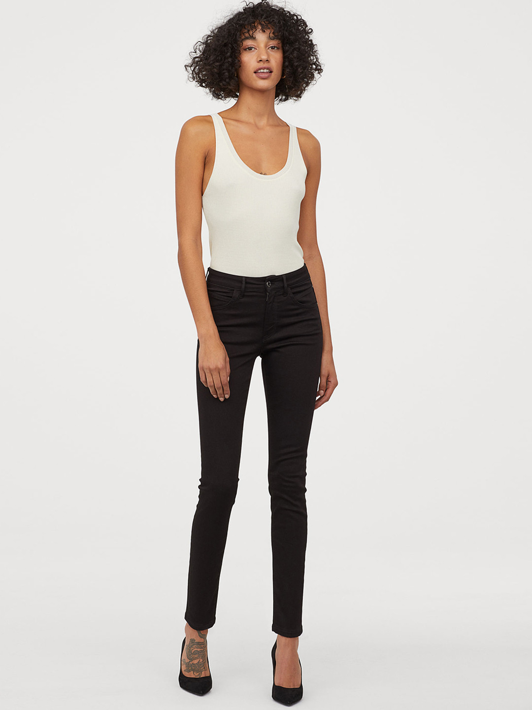 Buy H&M Women Black Solid Push Up Shaping High Jeans Jeans for Women