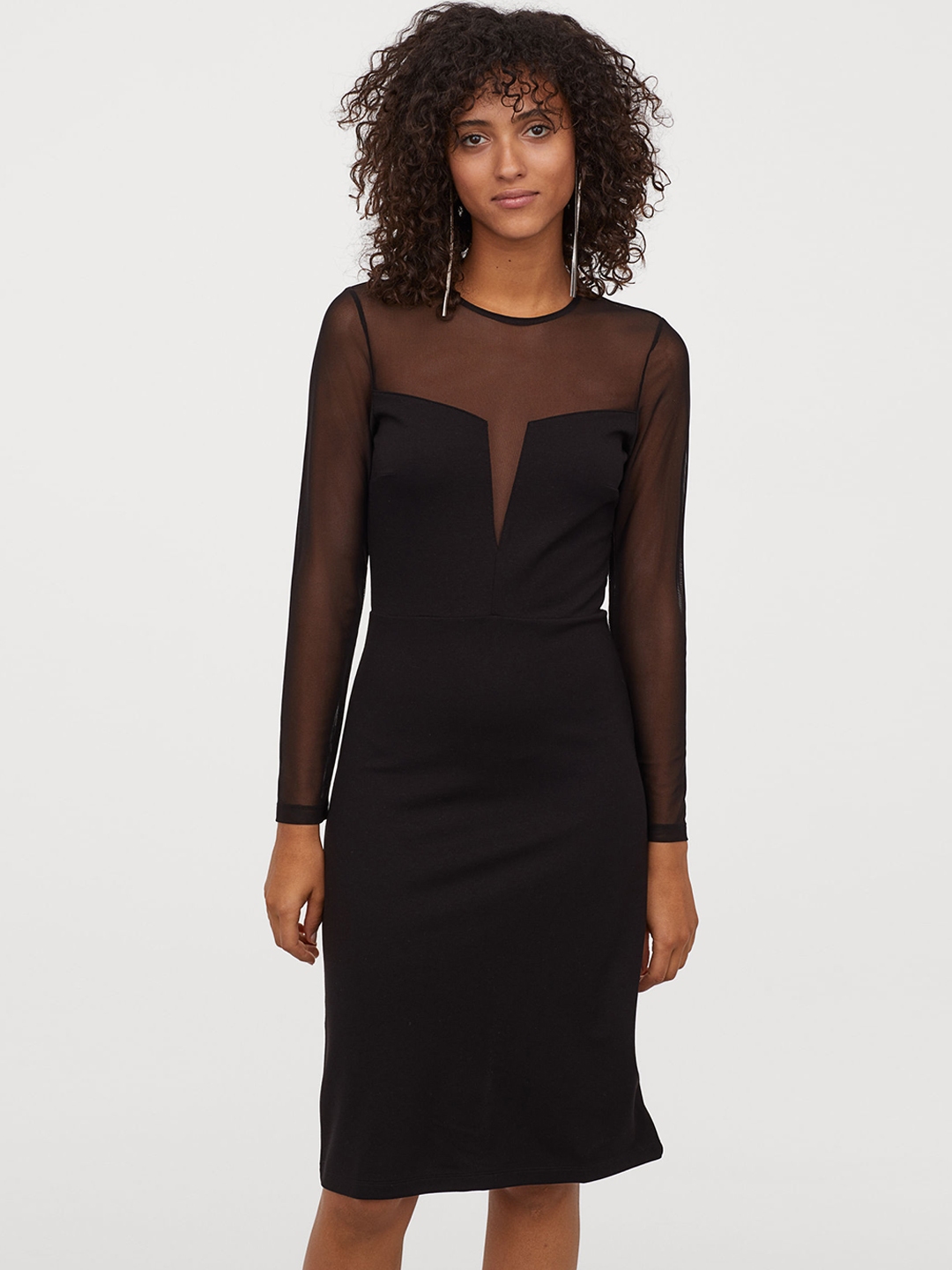 Buy H&M Women Black Solid Bodycon Dress - Dresses for Women 11060736 ...