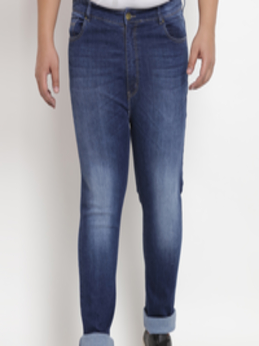 Buy Dais Men Blue Regular Fit Mid Rise Clean Look Stretchable Jeans ...