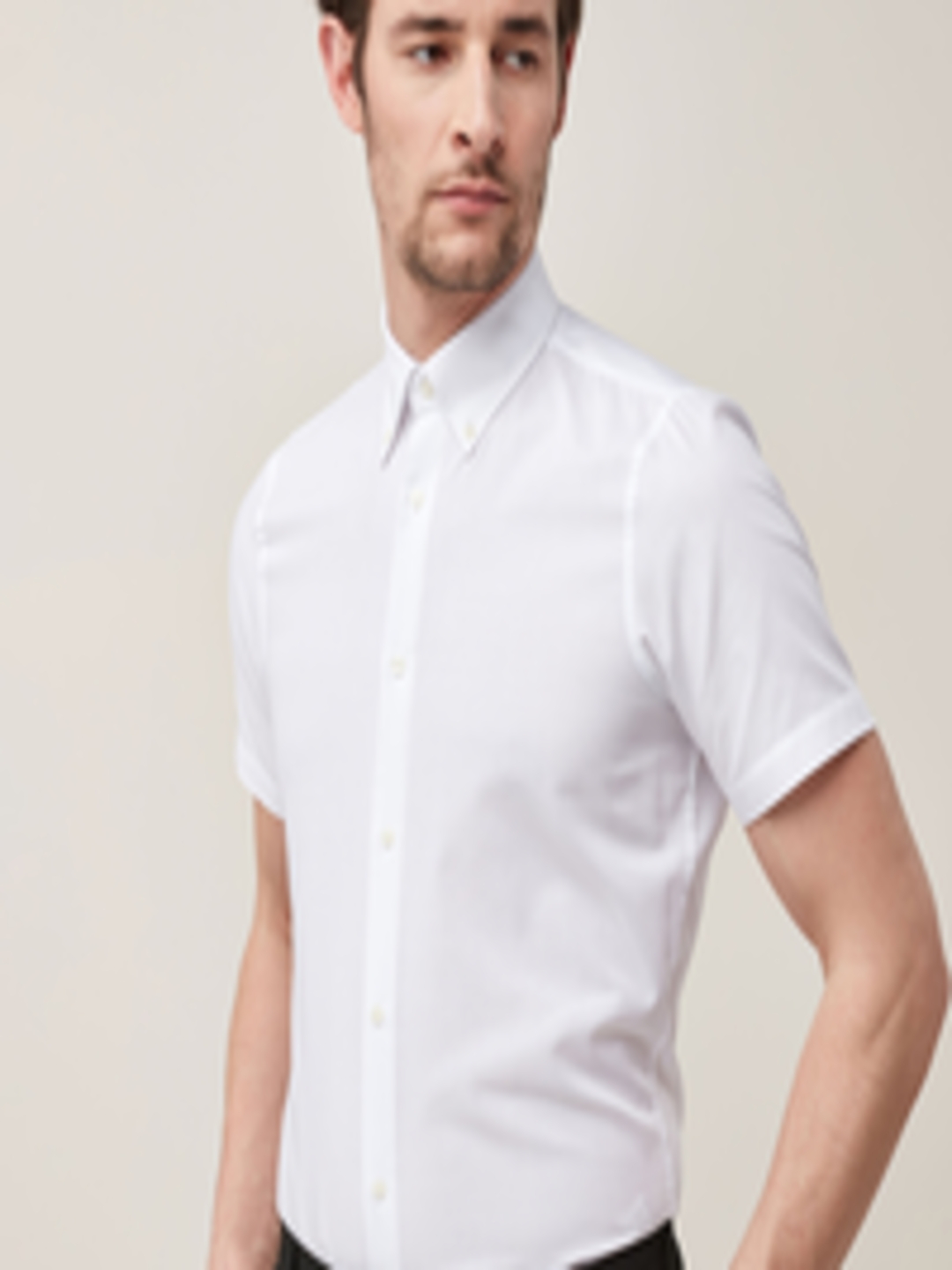 Buy Next Men White Slim Fit Solid Formal Shirt - Shirts for Men ...