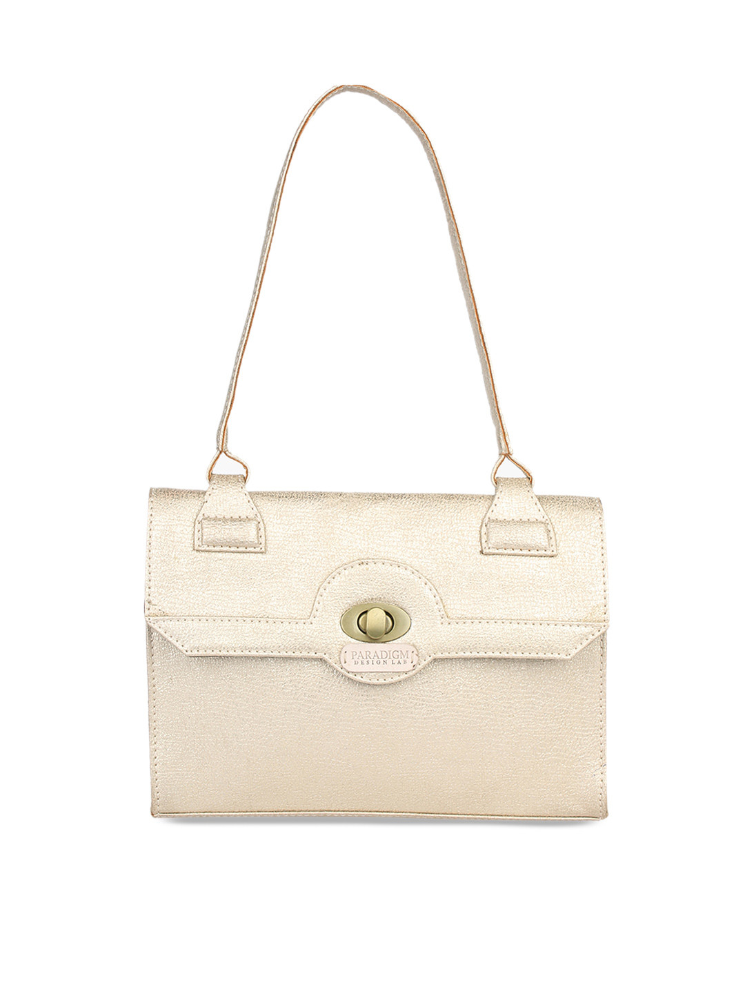 Buy Paradigm Design Lab Gold Toned Solid Shoulder Bag Handbags for