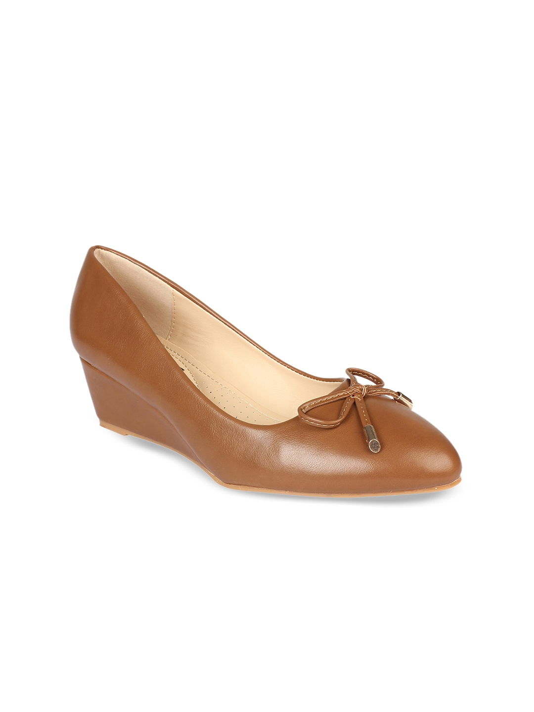 tan pumps flat