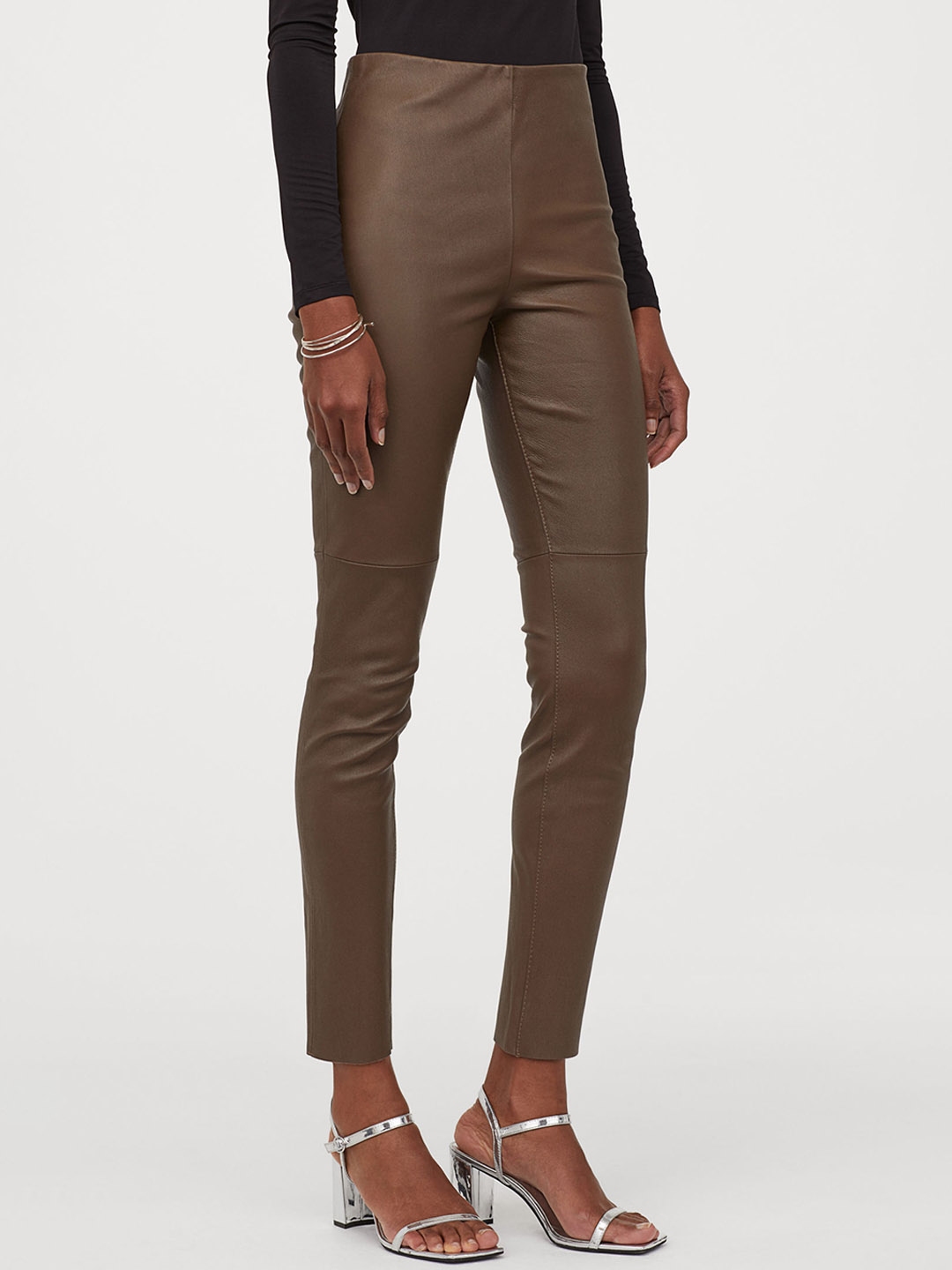 Brown Leather Leggings H&m  International Society of Precision