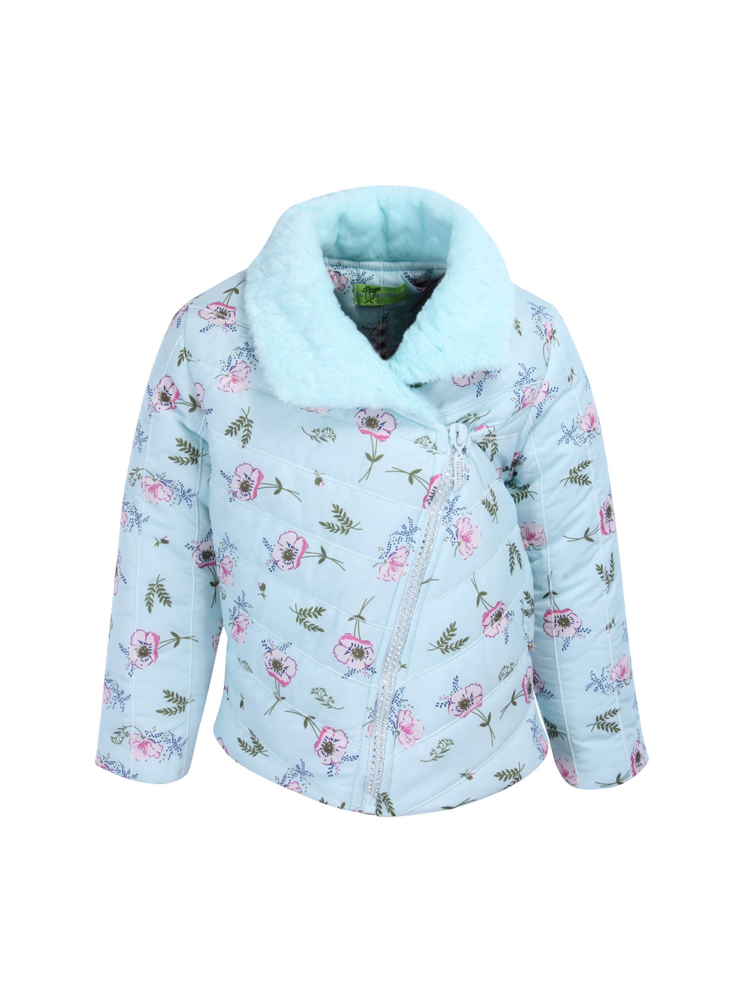Buy CUTECUMBER Girls Turquoise Blue & Pink Printed Tailored Jacket