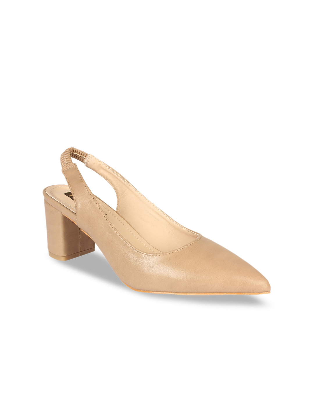 Buy Flat N Heels Women Khaki Solid Pumps Heels for Women 11078956