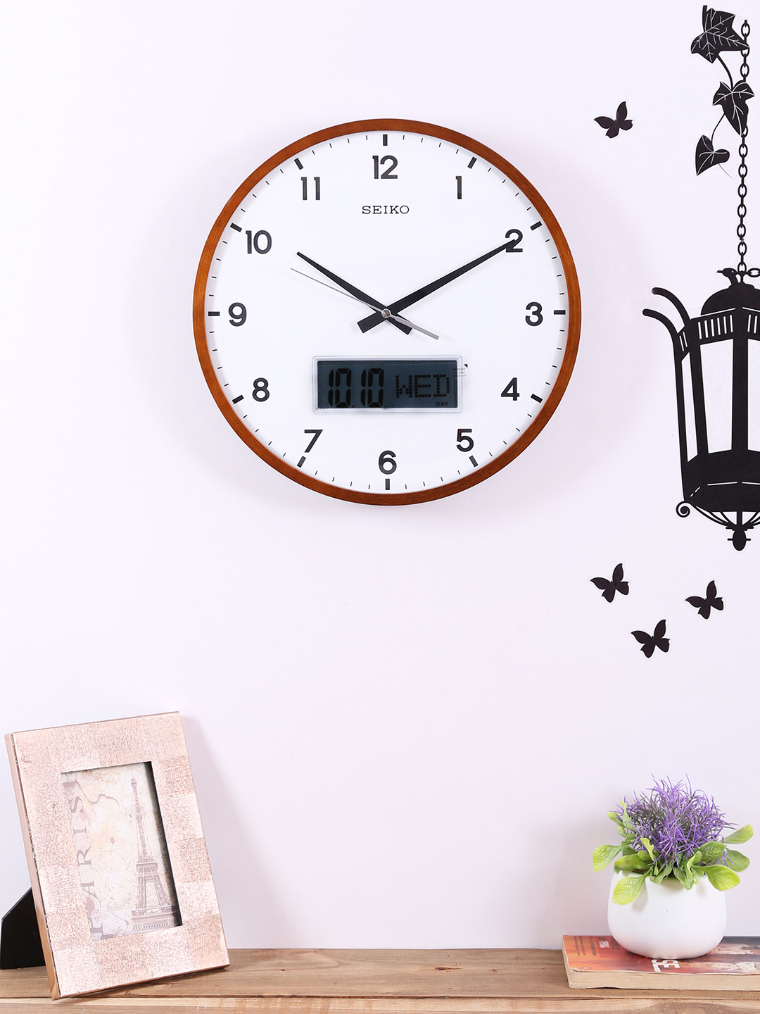 Buy SEIKO White Round Solid 33 Cm Analogue Wall Clock Clocks for