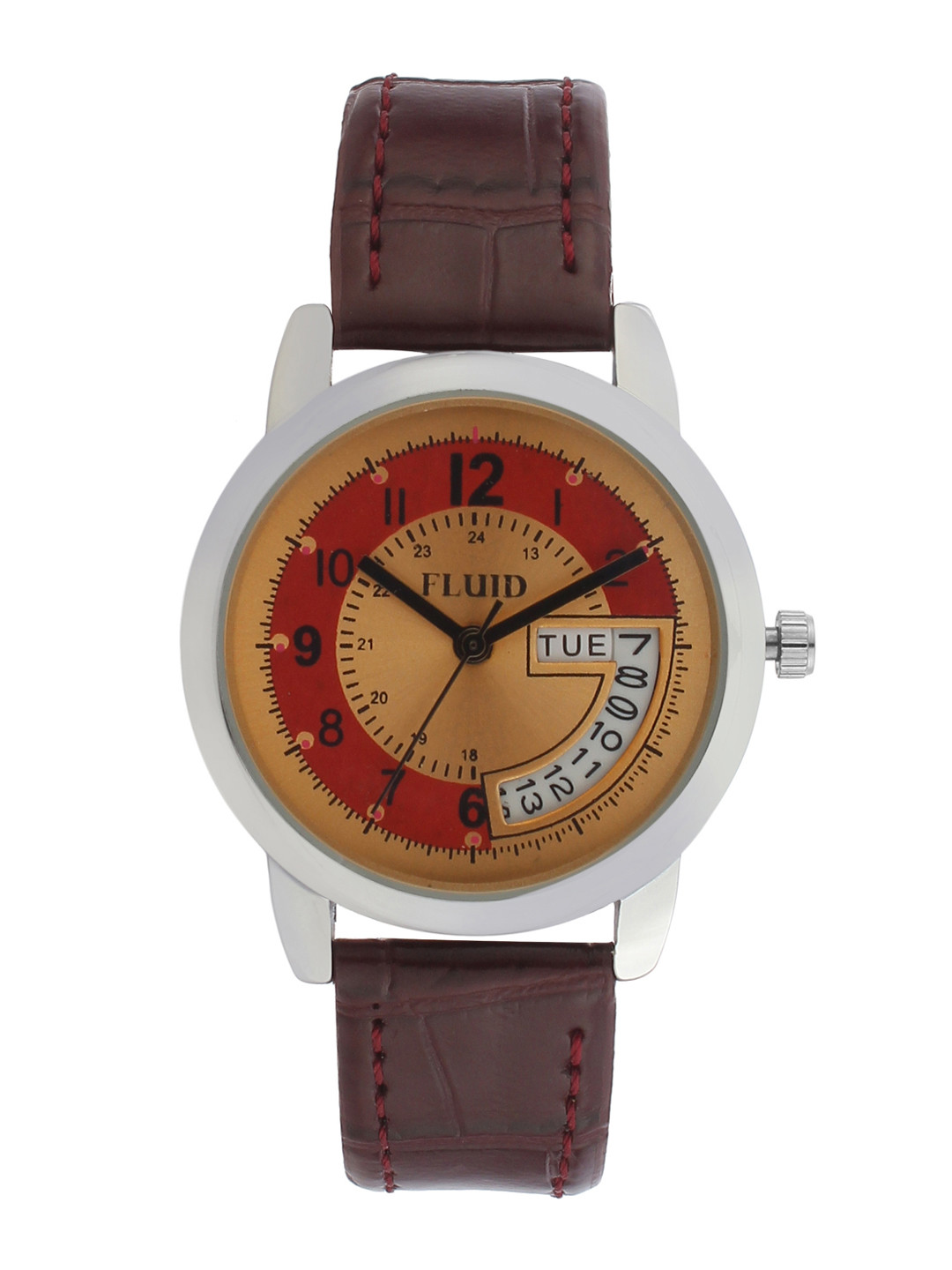 Buy FLUID Women Red & Mustard Yellow Analogue Watch FL 749L RD01