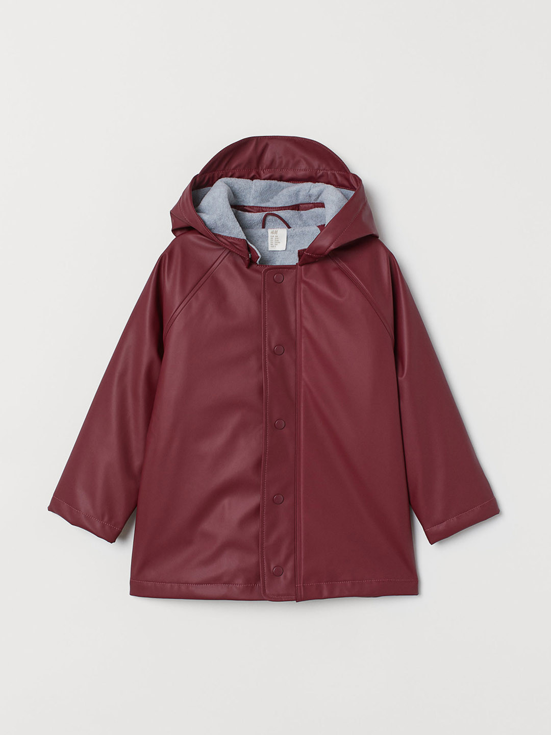 Buy H&M Maroon Fleece Lined Rain Jacket Rain Jacket for Unisex Kids