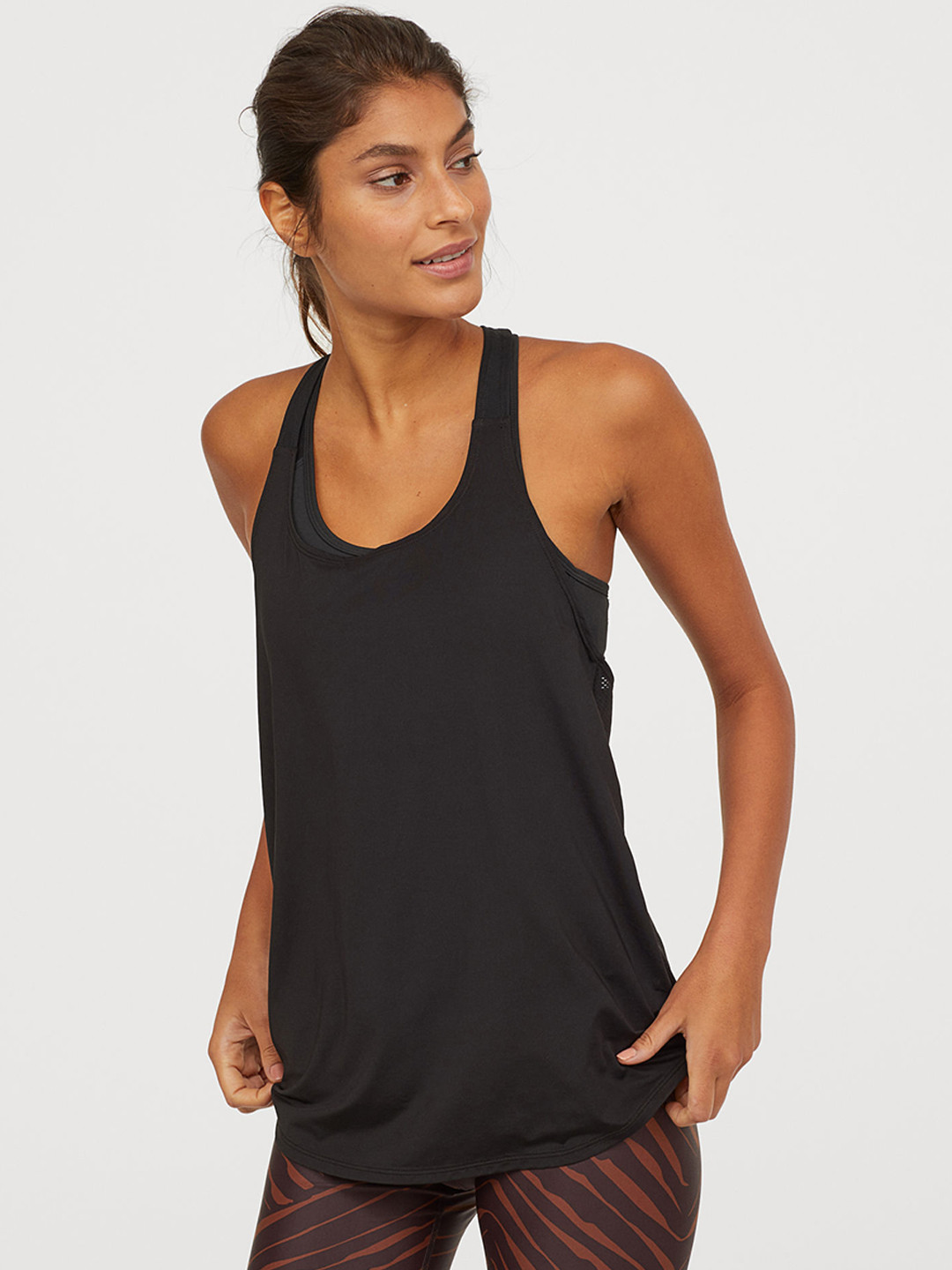 Buy H&M Women Black Solid Sports Vest Top Tops for Women 10911640