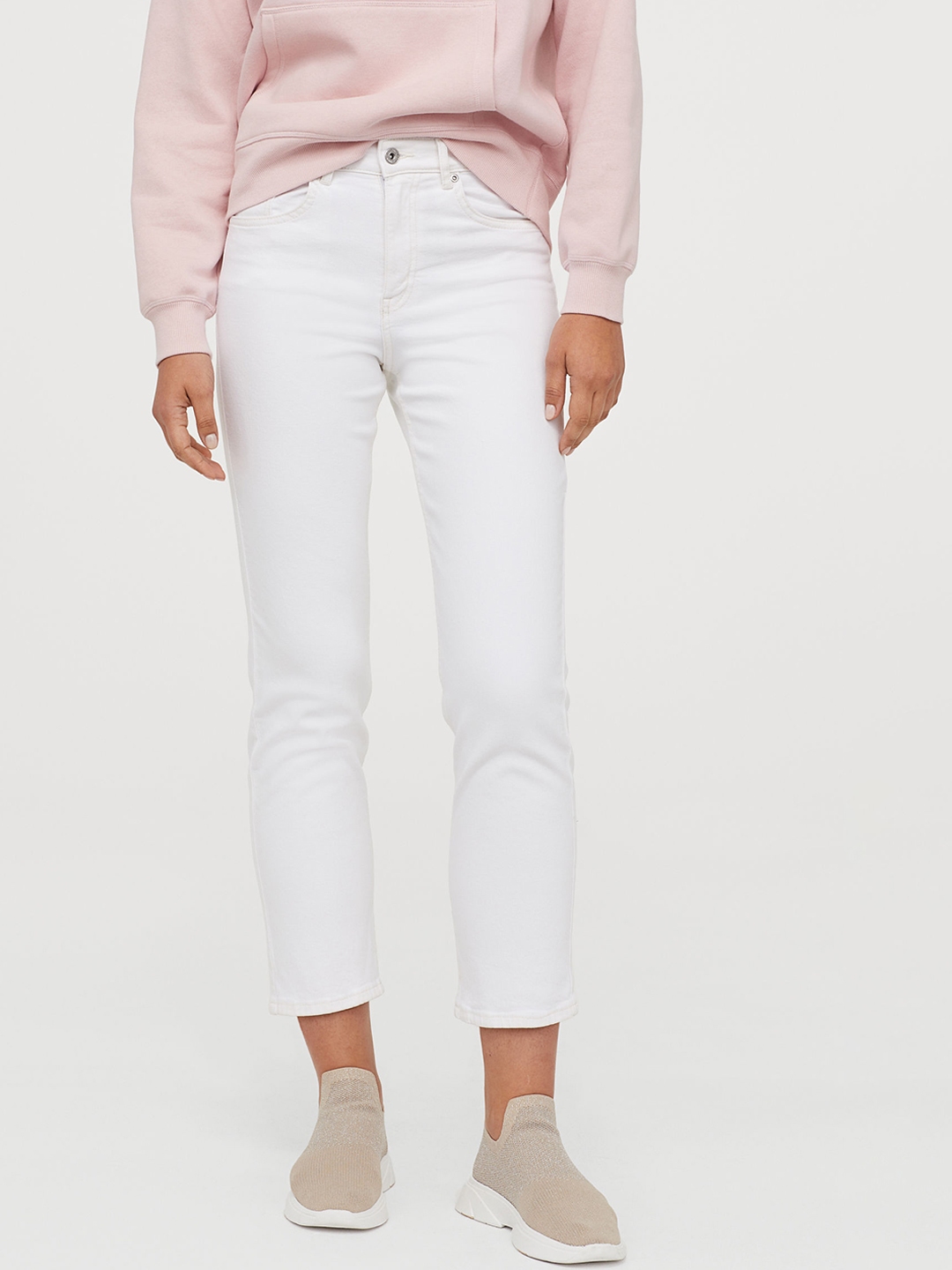 white straight jeans