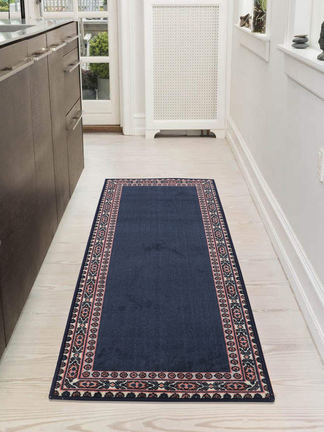 Buy RUGSMITH Navy Blue Solid Anti Skid Floor Runner - Runners for ...