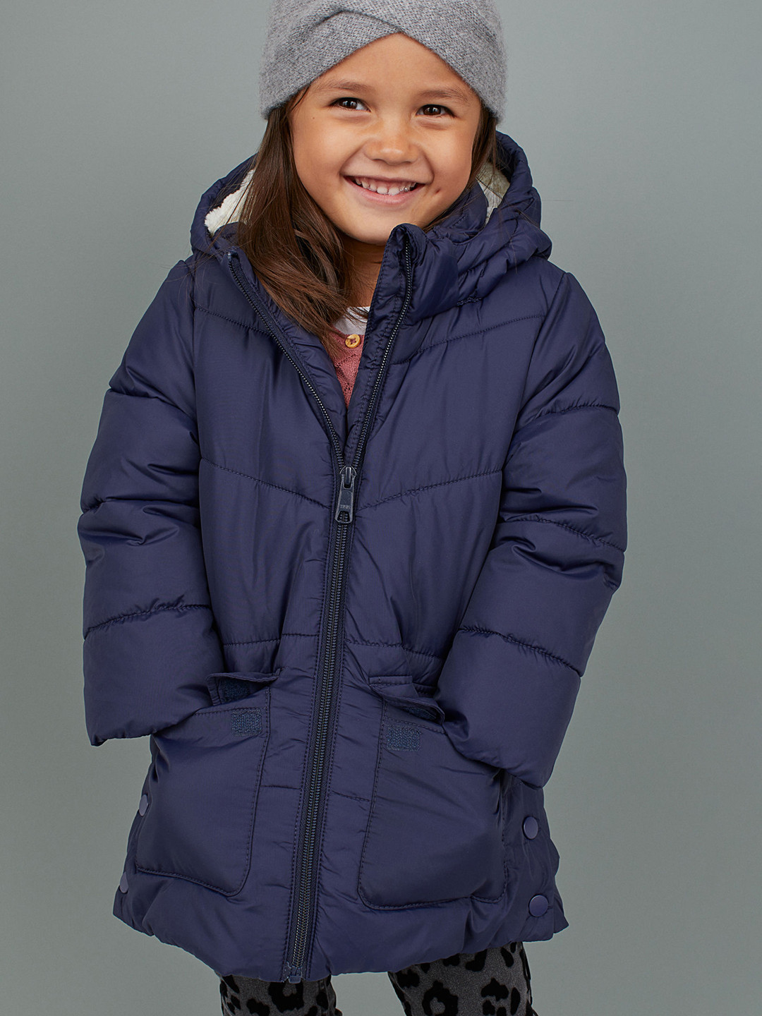Buy H&M Girls Blue Padded Jacket Jackets for Girls 10929634 Myntra