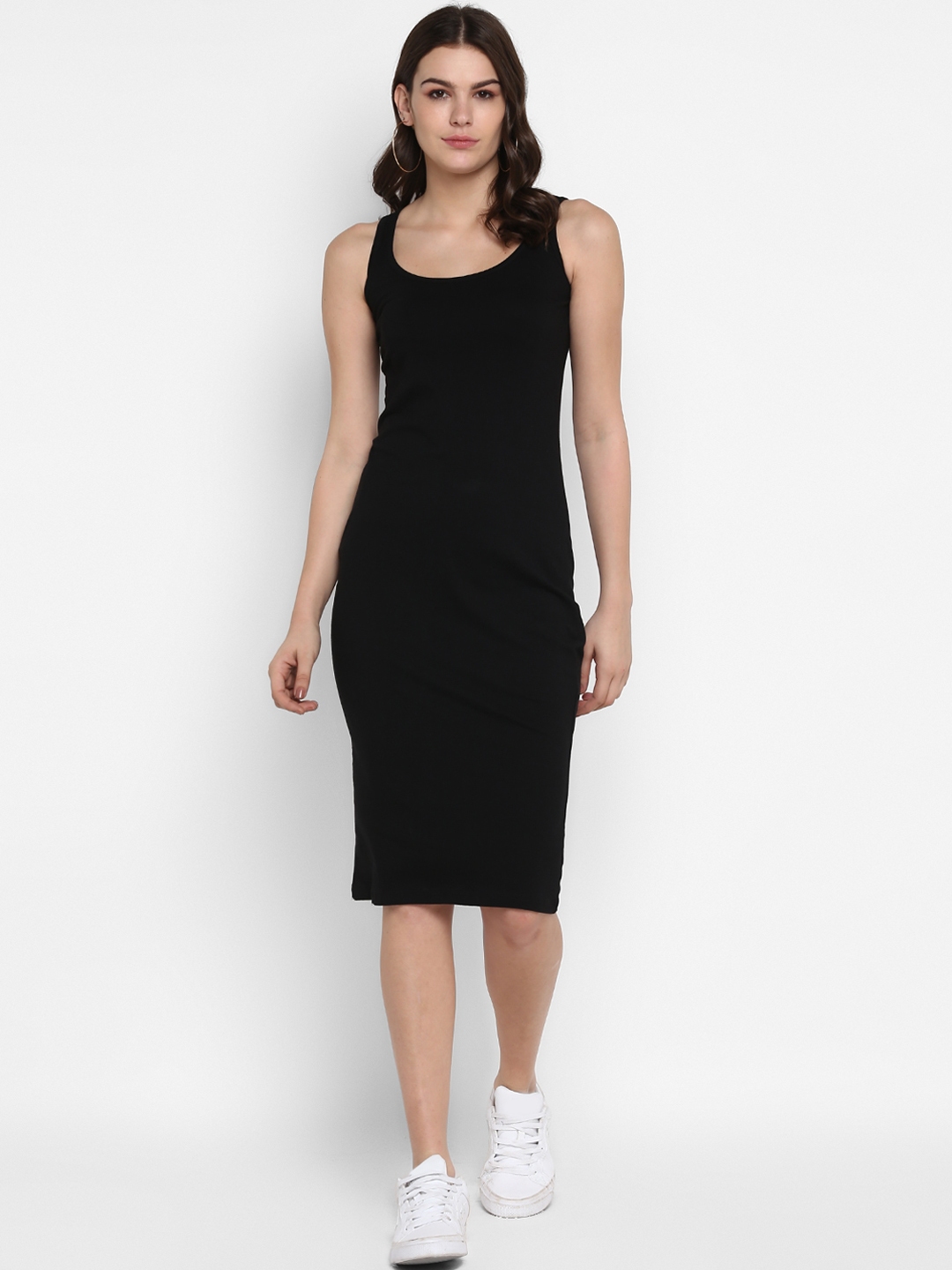 Buy MIAMINX Women Black Solid Sheath Dress Dresses for