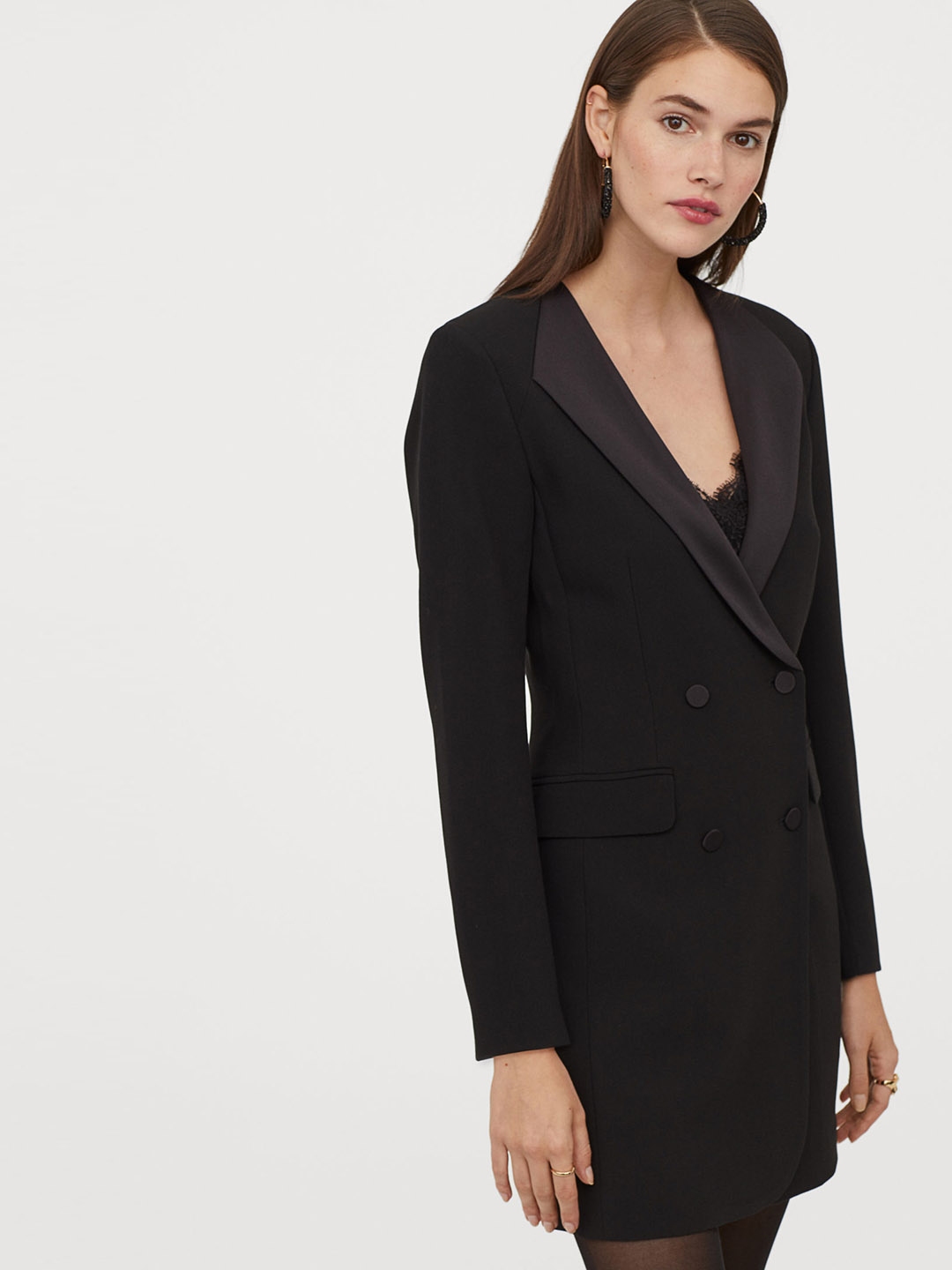 Buy H&M Women Black Jacket Dress - Dresses for Women 10929700 | Myntra