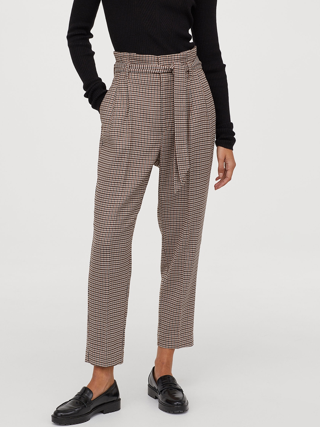 red paper bag trousers