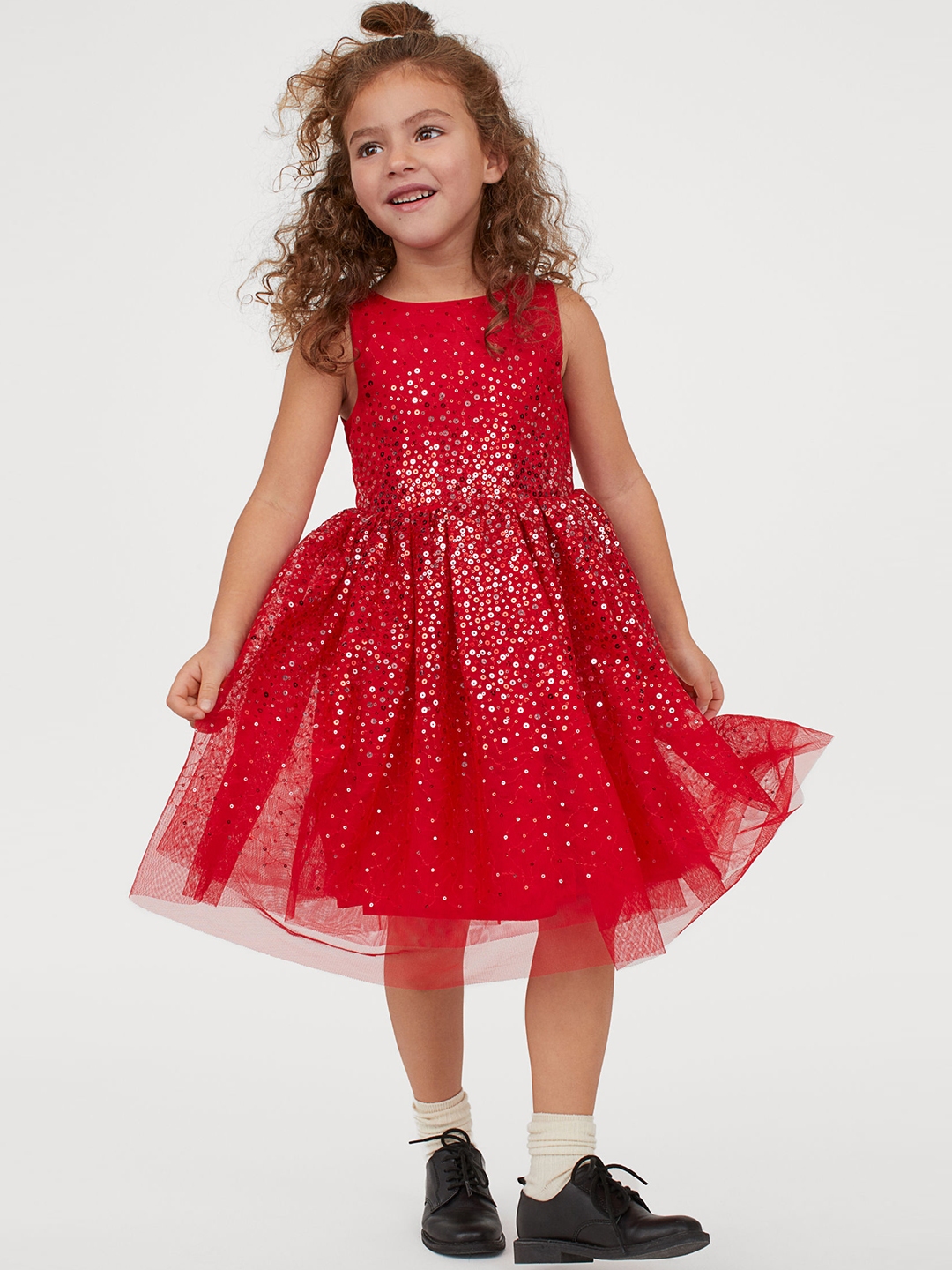 Buy H&M Girls Red Sequined Tulle Dress Dresses for Girls