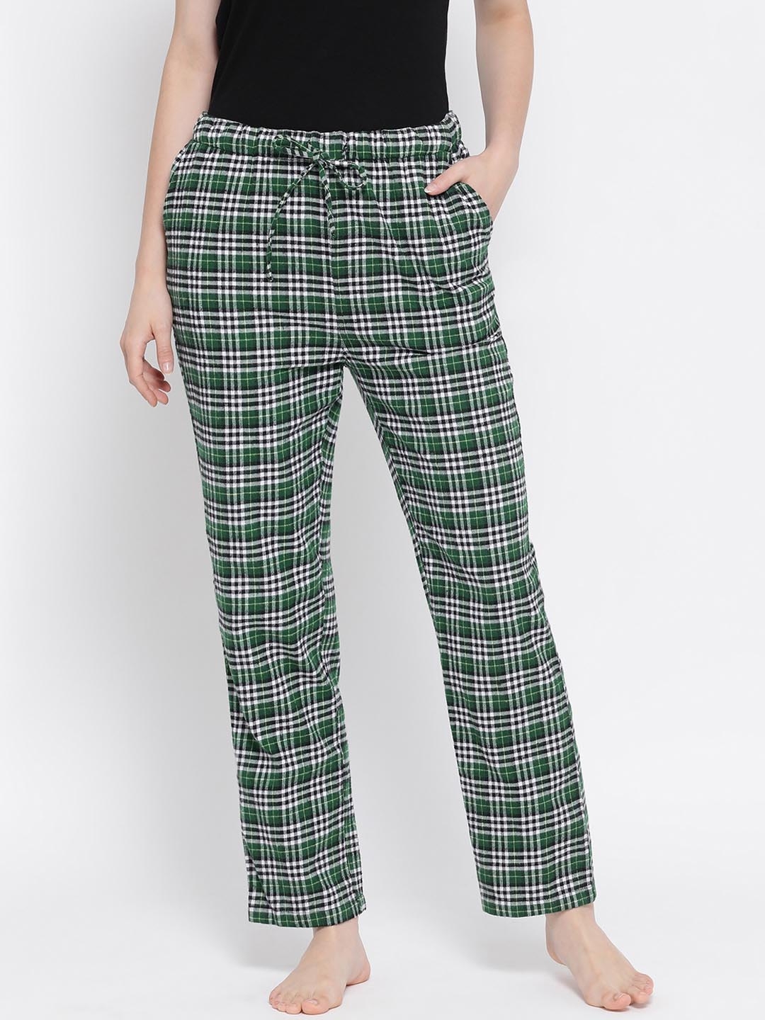 ladies checked lounge pants