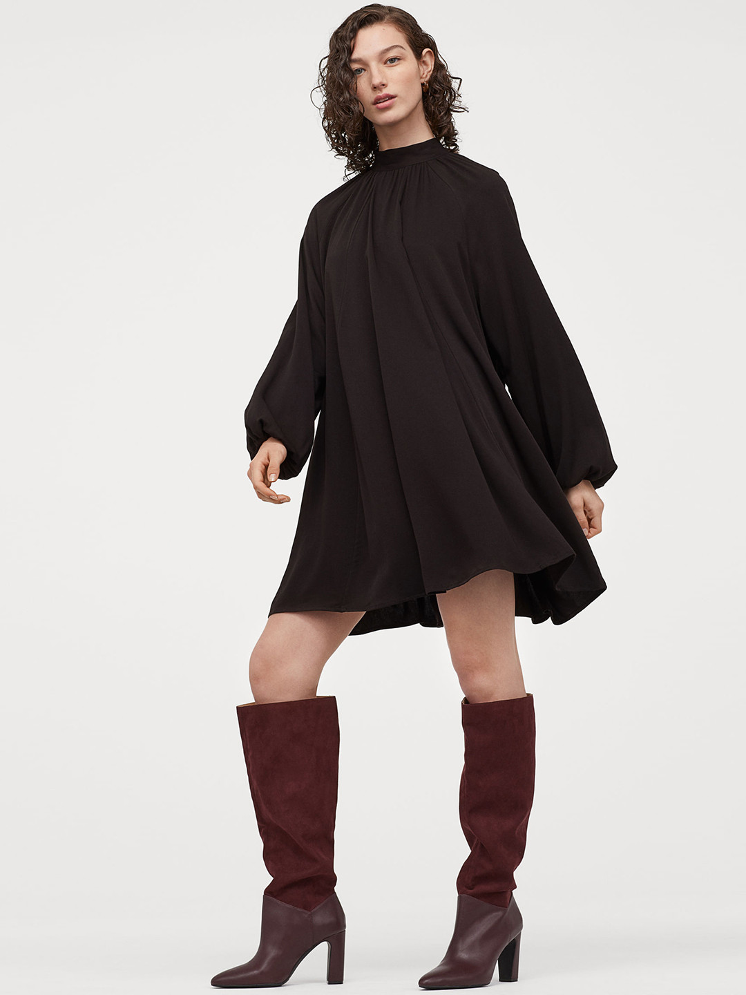 Buy H&M Women Black Solid Wide Dress Dresses for Women 10929658 Myntra