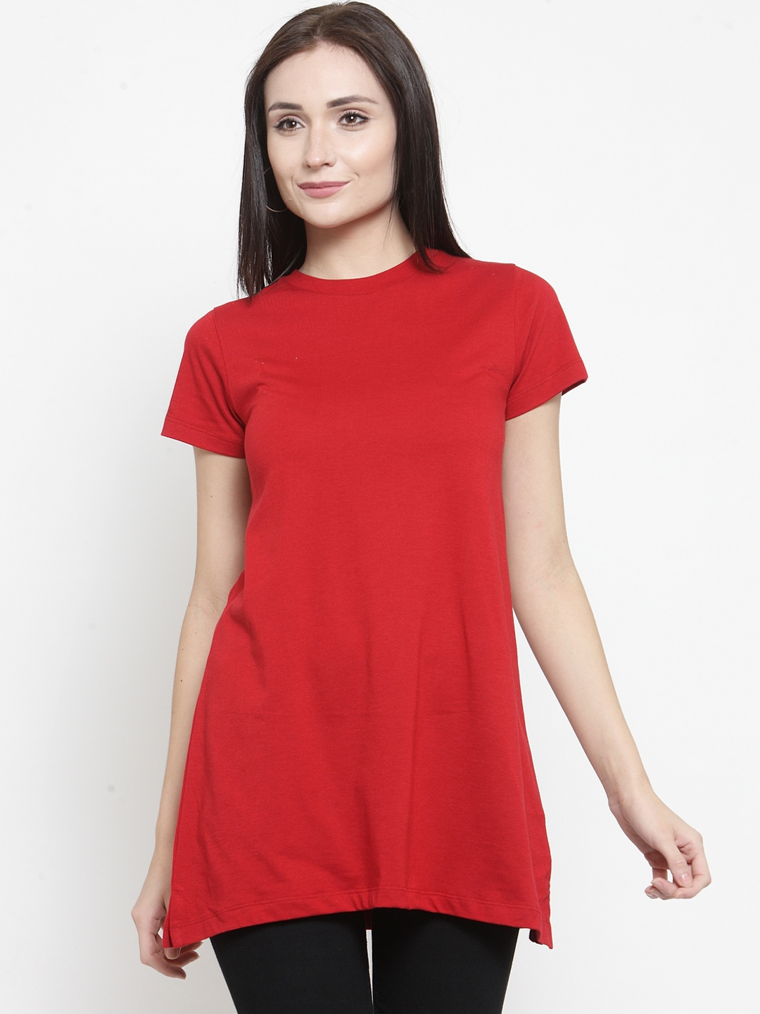 Buy Kalt Women Red Solid Tunic - Tunics for Women 10940388 | Myntra