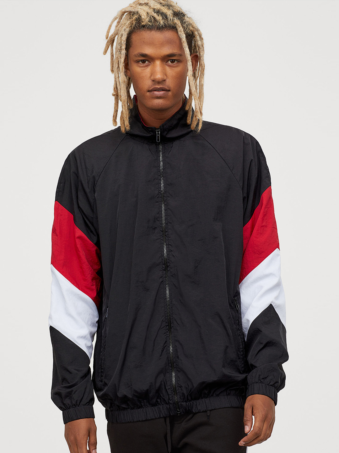 Buy H&M Black & Red Windbreaker Jackets for Men 10945396 Myntra
