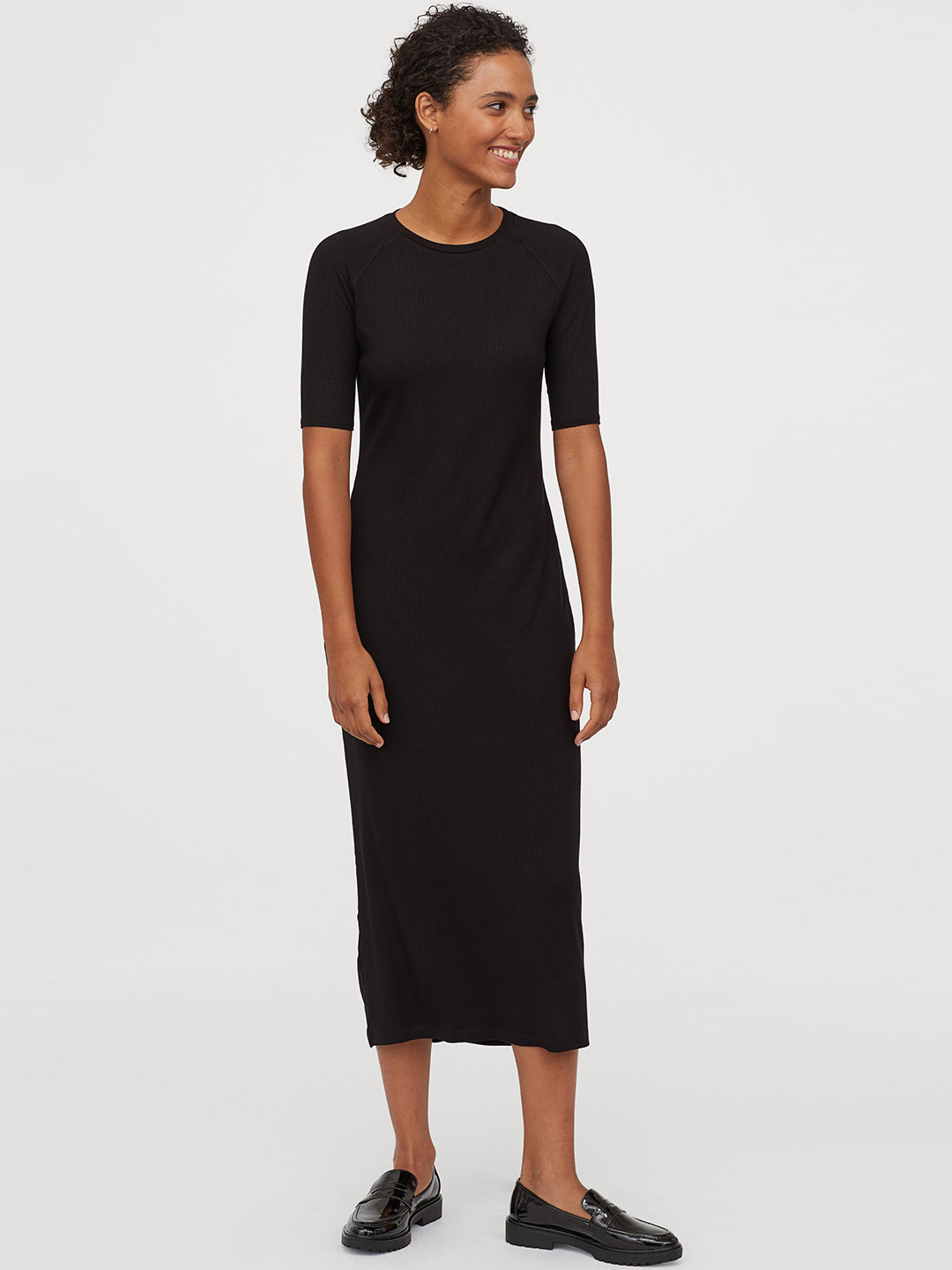 Buy H&M Women Black Ribbed Jersey Dress Dresses for Women 10945274 Myntra Buy H&M Women Black Ribbed Jersey Dress Dresses for Women 10945274 Myntra