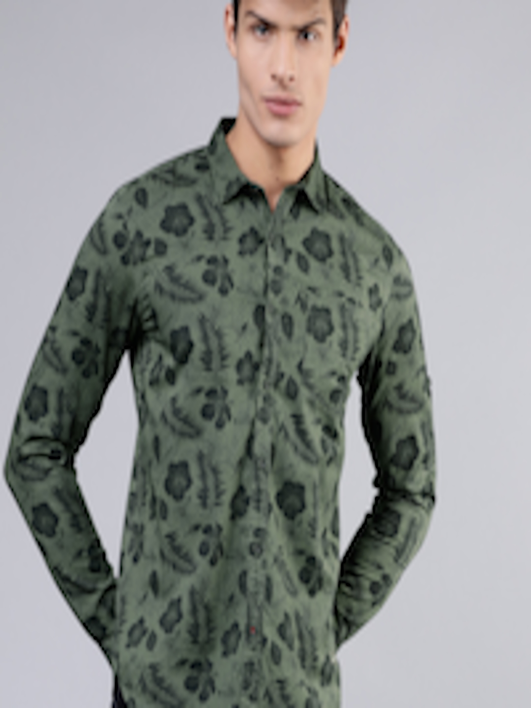 Buy Ecko Unltd Men Green & Black Slim Fit Printed Casual Shirt - Shirts ...