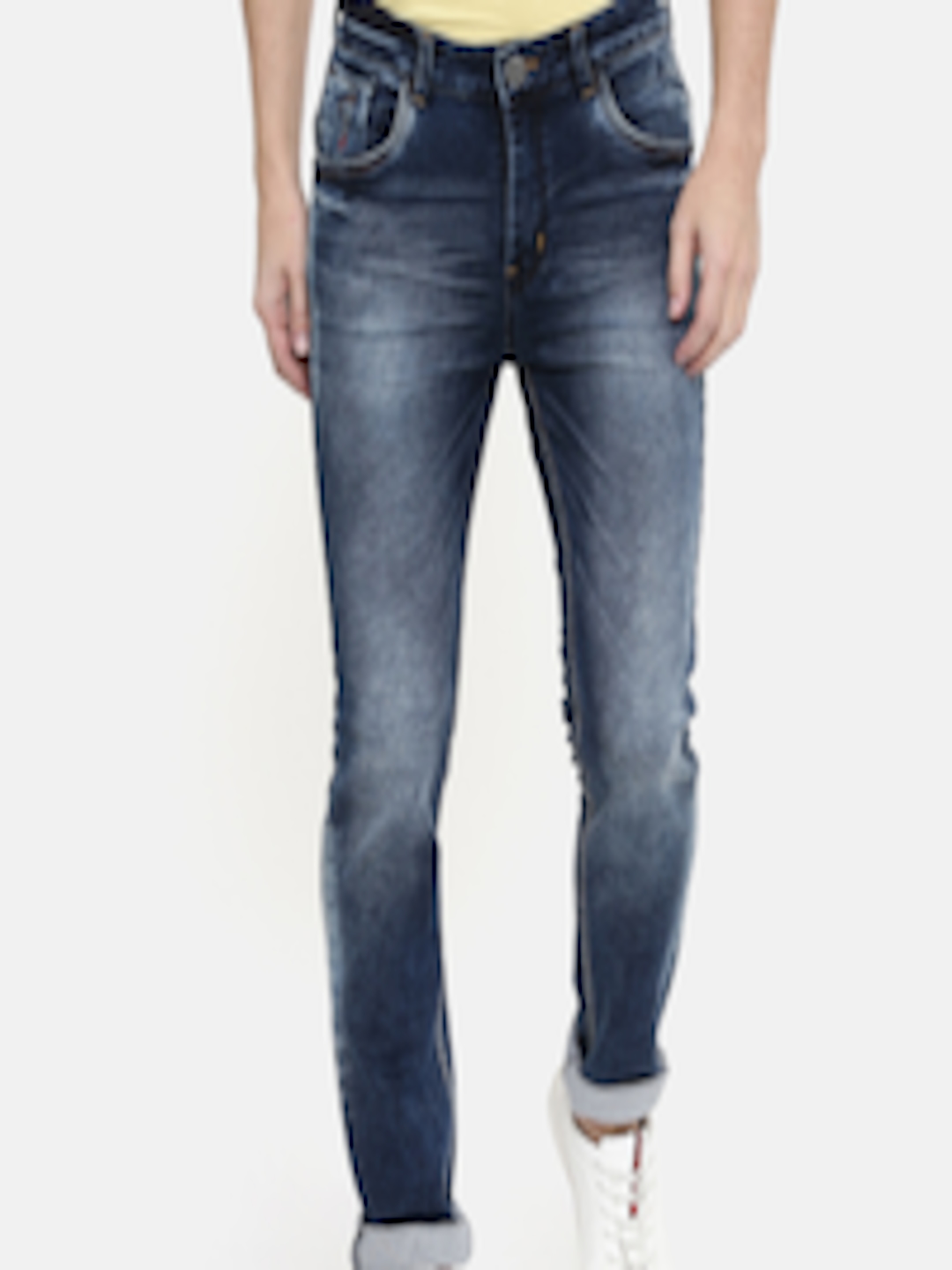 Buy CINOCCI Men Blue Slim Fit Mid Rise Clean Look Jeans - Jeans for Men ...