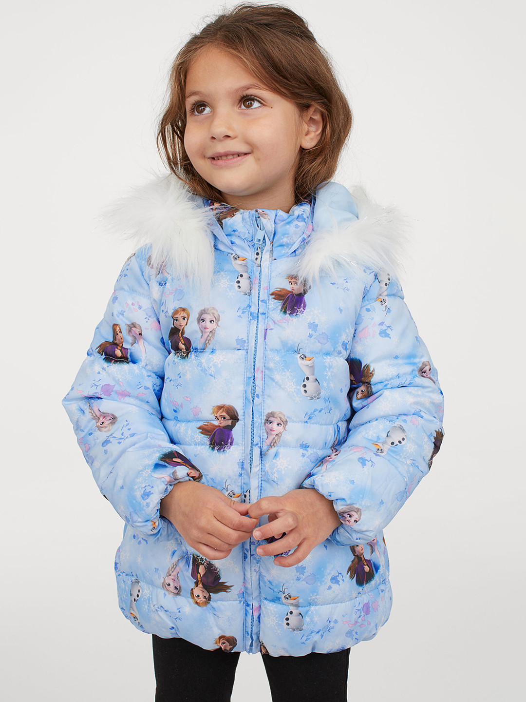 Buy H&M Girls Blue Printed Padded Jacket Jackets for Girls 10945400