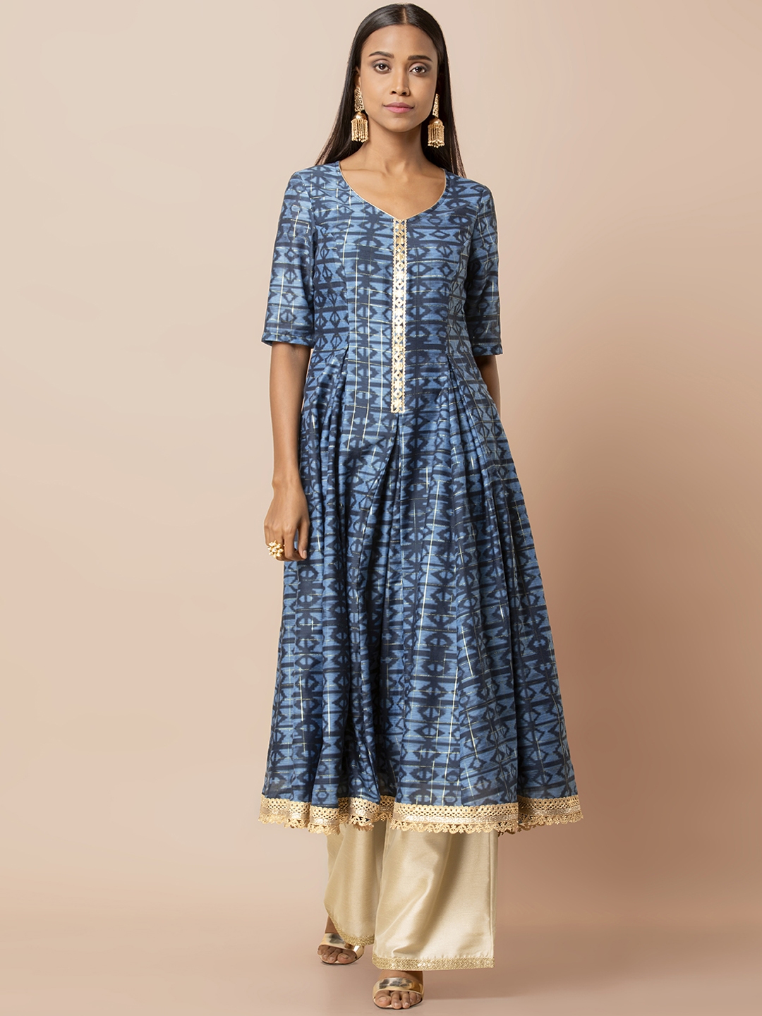 indya blue kurta