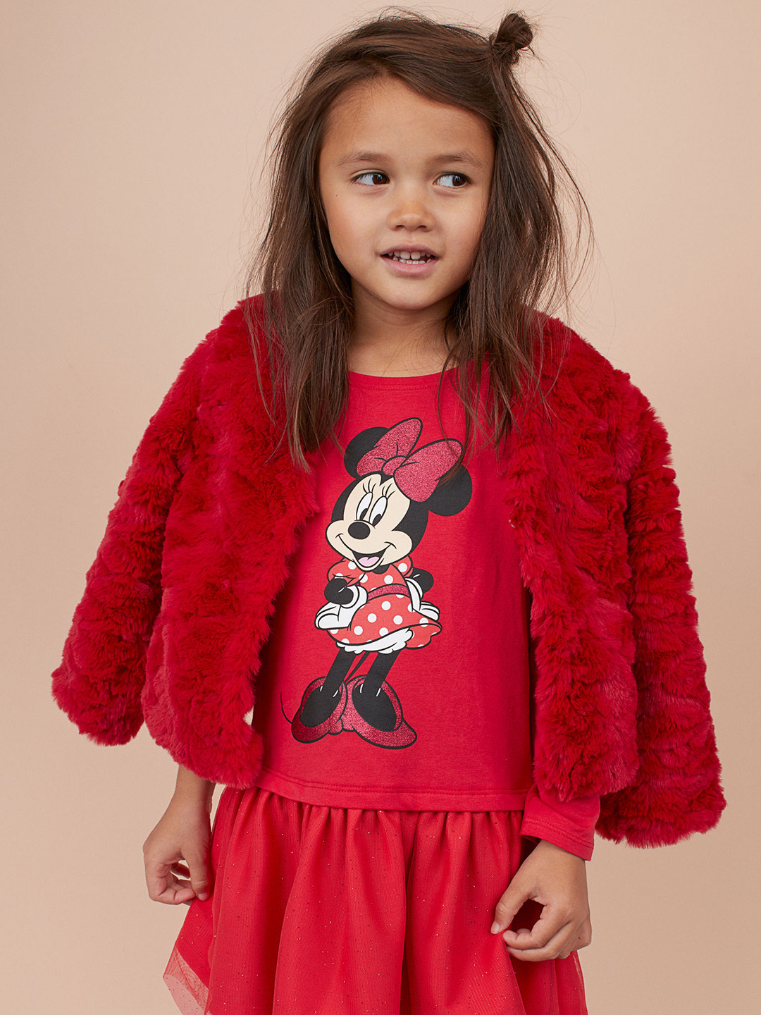 Buy H&M Girls Red Printed Dress With A Tulle Skirt Dresses for Girls