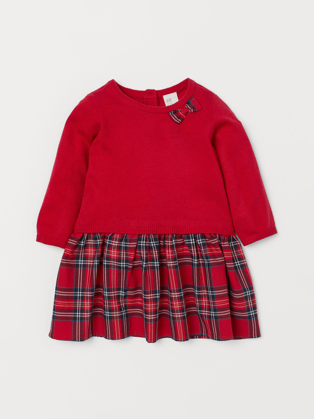 Buy H&M Girls Red Checked Dress With An Applique Dresses for Girls