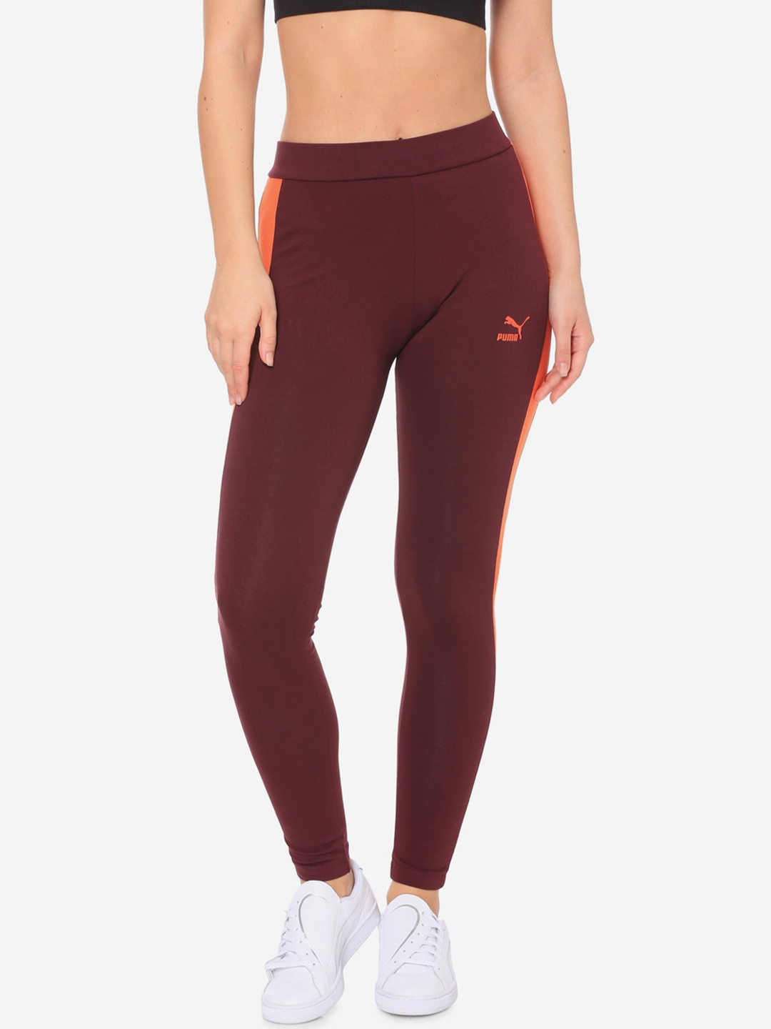 puma burgundy leggings