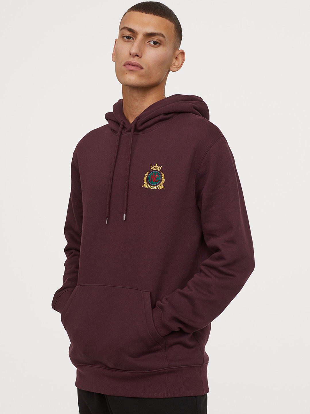maroon hooded sweater