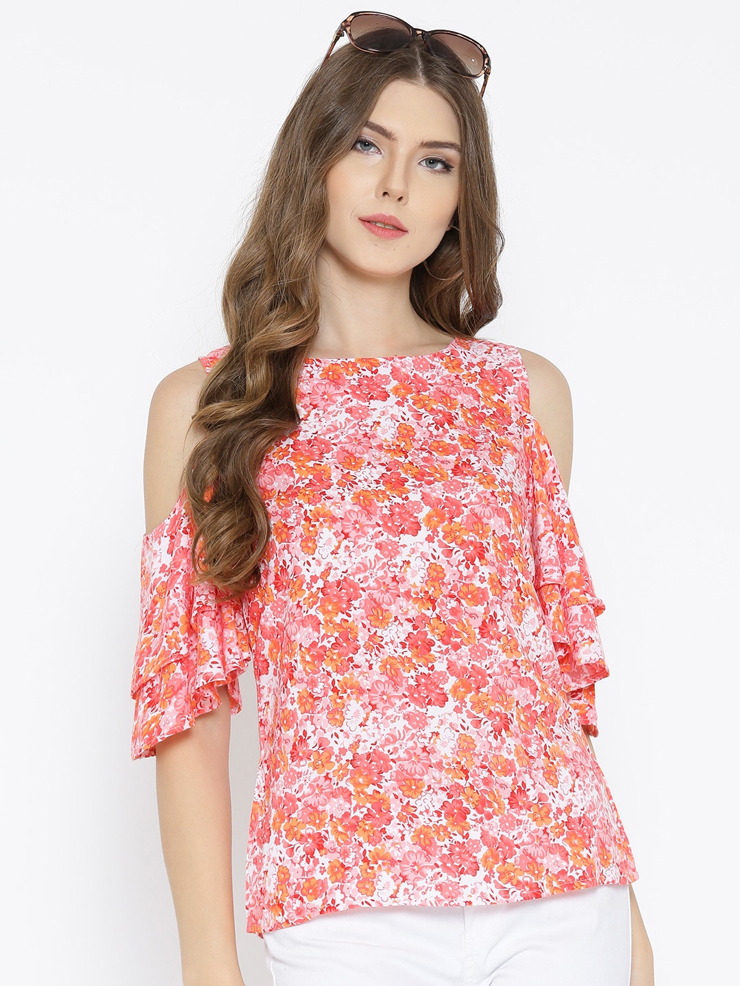 Buy Sera Women Pink Floral Printed Top - Tops for Women 11145018 | Myntra