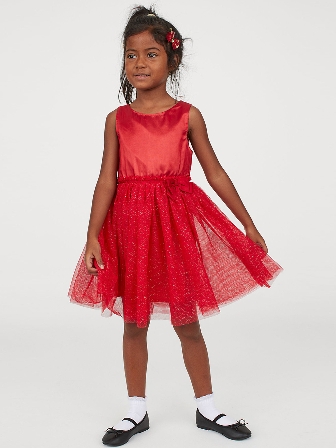 Buy H&M Girls Red Dress With A Tulle Skirt Dresses for Girls 11150802