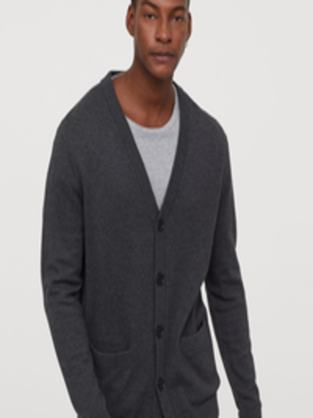 Buy H&M Men Grey Solid Wool Blend Cardigan - Sweaters for Men 11146140 ...