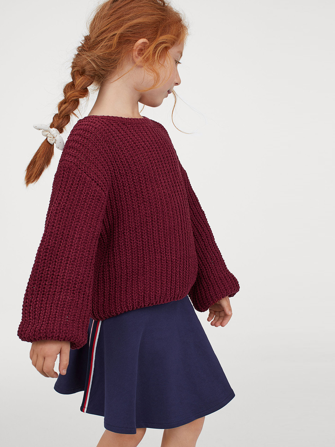 Buy H&M Girls Blue Solid Jersey Skater Skirt Skirts for Girls