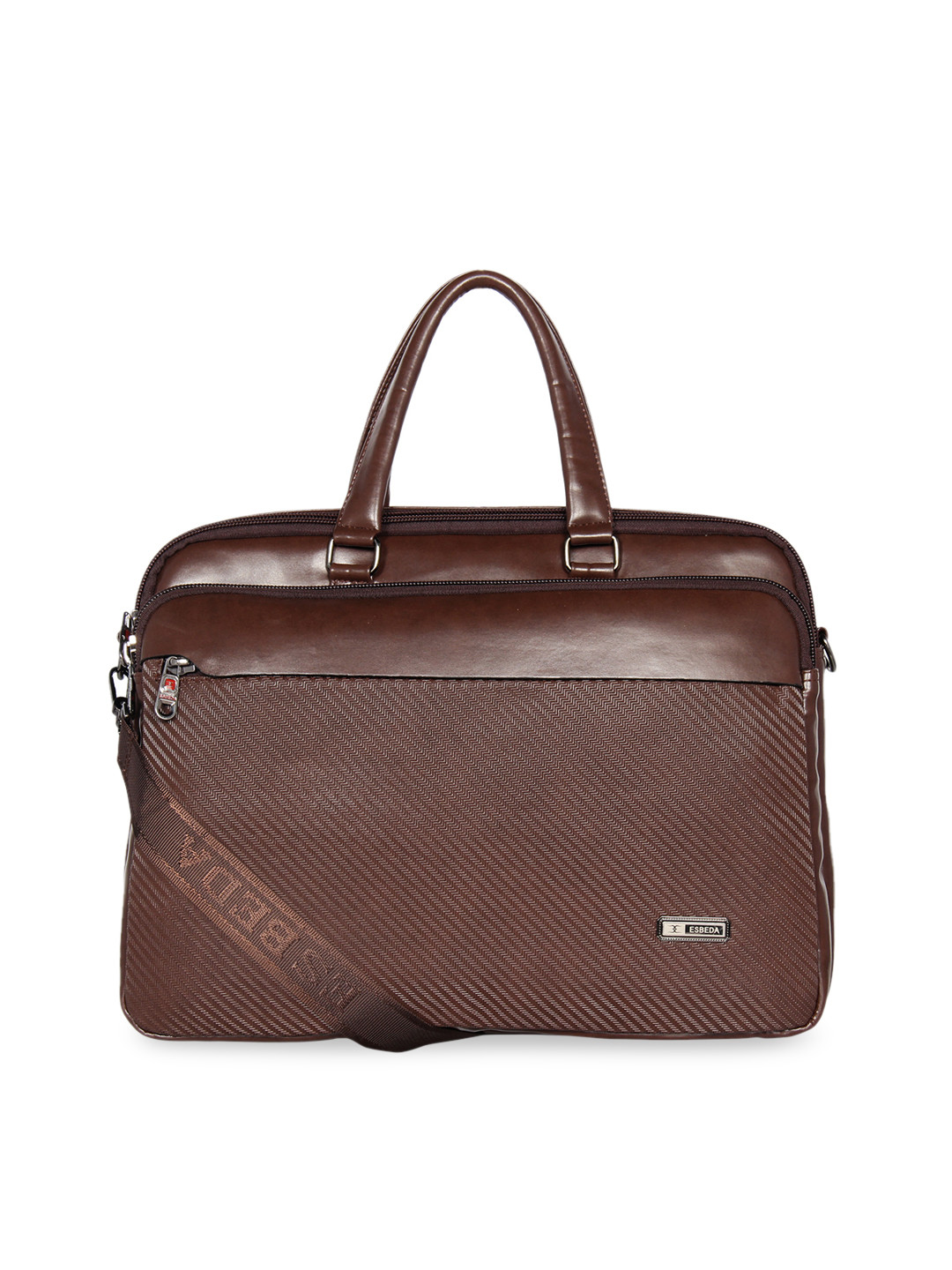 Buy ESBEDA Unisex Brown Textured Laptop Bag Laptop Bag for Unisex 11148472 Myntra