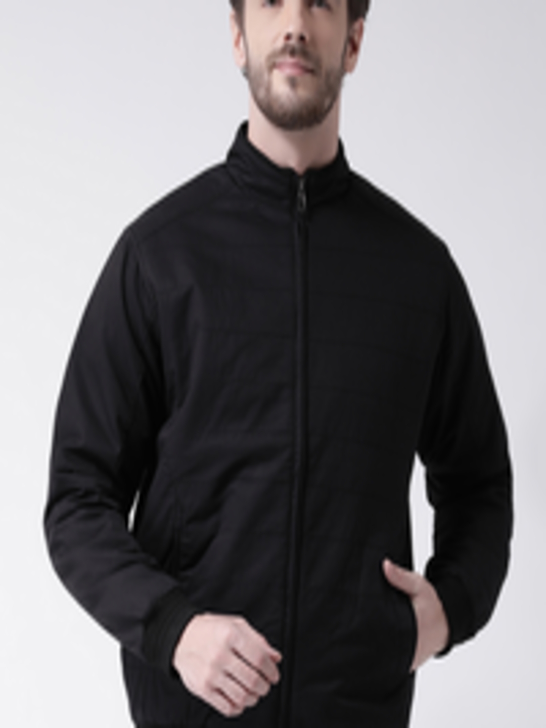 Buy COBB Men Black Solid Padded Jacket - Jackets for Men 11160408 | Myntra