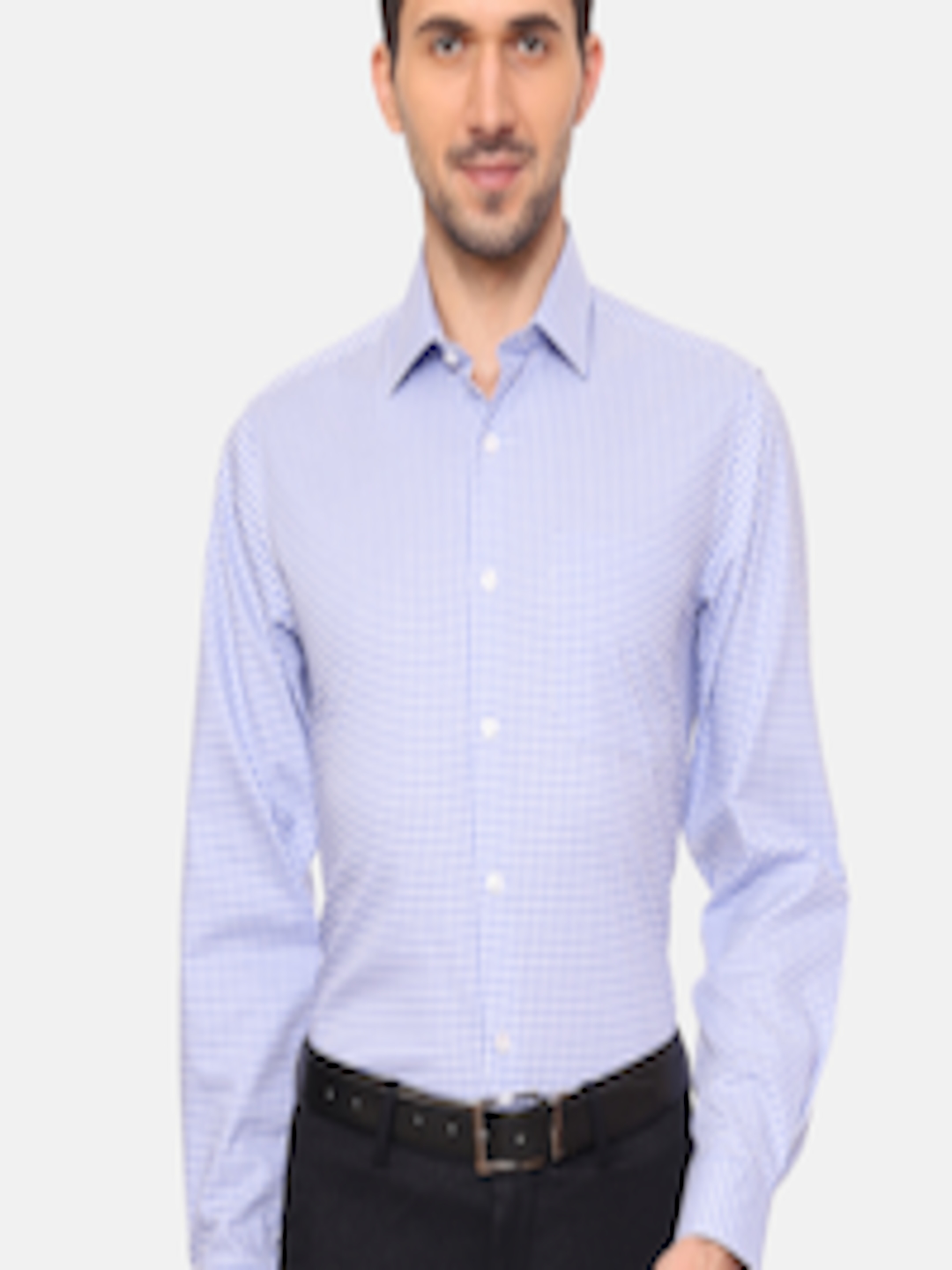 Buy Louis Philippe Men Blue Slim Fit Checked Formal Shirt - Shirts for Men 11158824 | Myntra