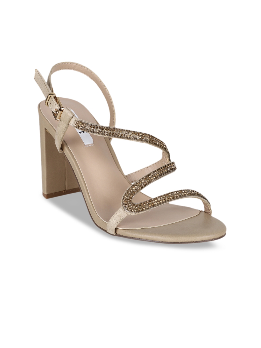 elle strappy low block heel