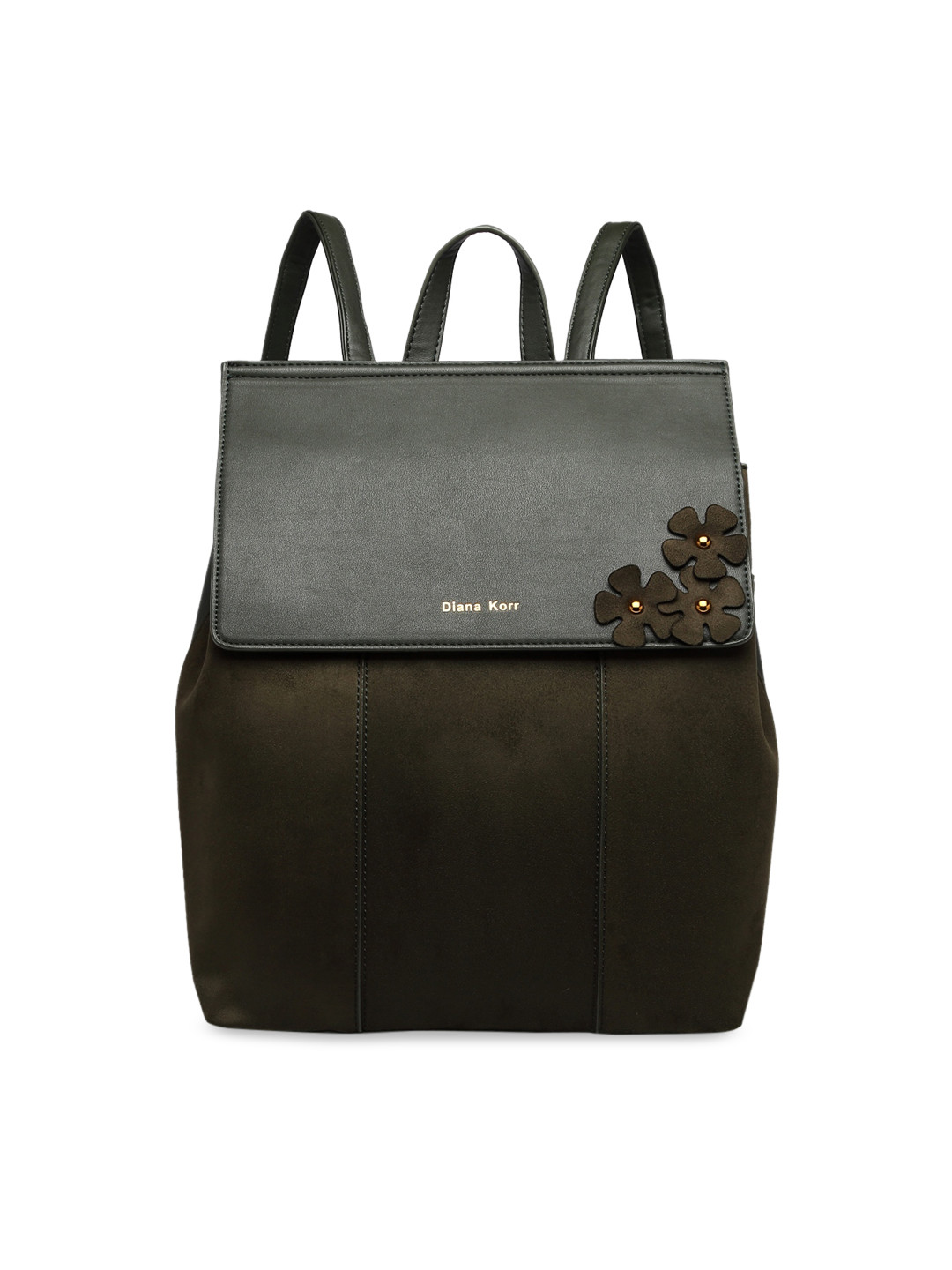 Buy Diana Korr Women Olive Green Solid Backpack Backpacks for Women