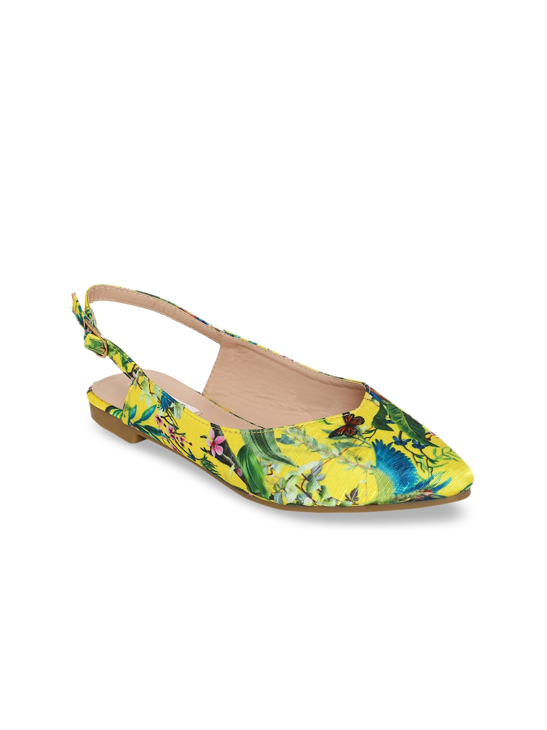 yellow mules flat